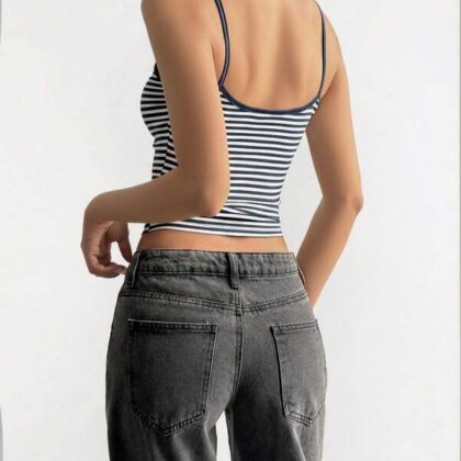 Sexy Stripe Fitted Valentine Cami – เสื้อสายเดี่ยวลายทางเซ็กซี่สำหรับวาเลนไทน์