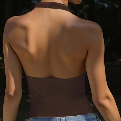 Solid Cross-Back Everyday Camisole – คามิโซลสีพื้นคอพาดหลังใส่ได้ทุกวัน