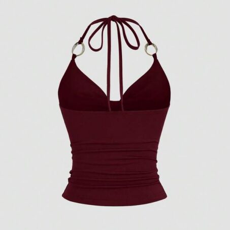 Metal Ring Travel Halter Cami – เสื้อกล้ามคล้องคอแหวนโลหะอเนกประสงค์สำหรับเดินทาง
