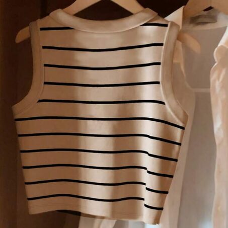 Everyssa Contrast Stripe Work Summer Cami – เสื้อกล้ามลายทางตัดกันสำหรับทำงาน Everyssa
