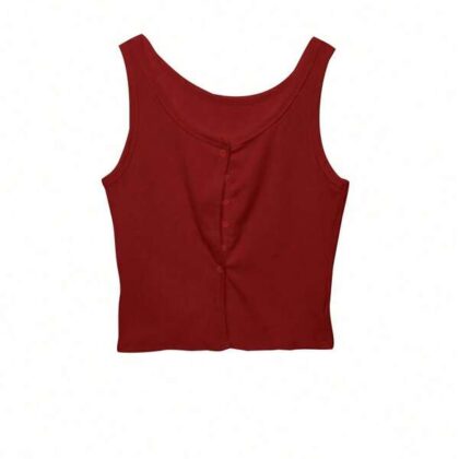V-Neck Sleeveless Crop Versatile 2025 Summer Top – เสื้อกล้ามคอวีแขนกุดเอวสั้นอเนกประสงค์ 2025