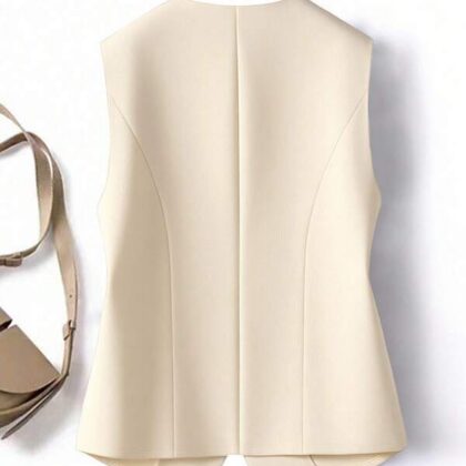 LUNE Open Front Round Neck Luxury Vintage Women Cardigan – เสื้อคลุมเปิดหน้าคอกลมหรูหราวินเทจ LUNE